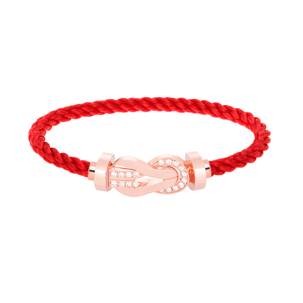 [Kincade Jewelrys]CHANCE LARGE 8 FIGURE BUCKLE HALF DIAMOND BRACELET ROSE GOLD