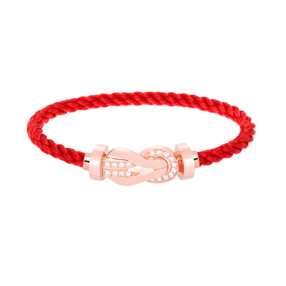 [Kincade Jewelrys]CHANCE LARGE 8 FIGURE BUCKLE HALF DIAMOND BRACELET ROSE GOLD