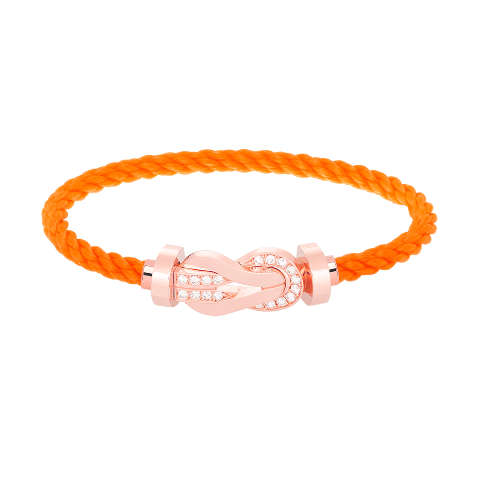 [Kincade Jewelrys]CHANCE LARGE 8 FIGURE BUCKLE HALF DIAMOND BRACELET ROSE GOLD