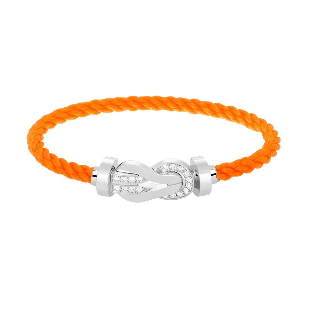 [Kincade Jewelrys]CHANCE LARGE 8 FIGURE BUCKLE HALF DIAMOND BRACELET SILVER