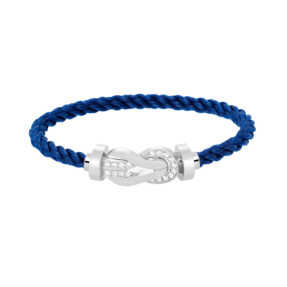 [Kincade Jewelrys]CHANCE LARGE 8 FIGURE BUCKLE HALF DIAMOND BRACELET SILVER