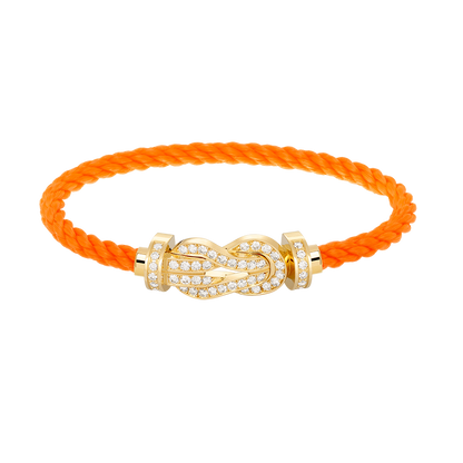 [Kincade Jewelrys]CHANCE LARGE 8 FIGURE BUCKLE FULLDIAMOND BRACELET GOLD