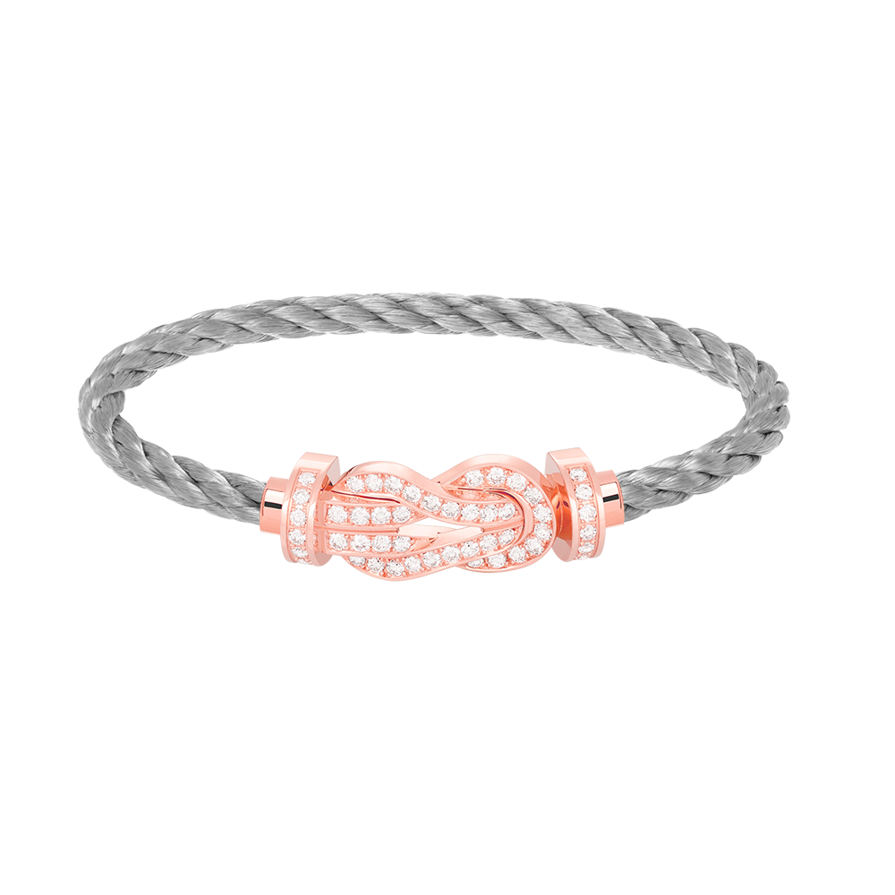 [Kincade Jewelrys]CHANCE LARGE 8 FIGURE BUCKLE FULL DIAMOND BRACELET ROSE GOLD