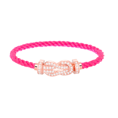 [Kincade Jewelrys]CHANCE LARGE 8 FIGURE BUCKLE FULL DIAMOND BRACELET ROSE GOLD