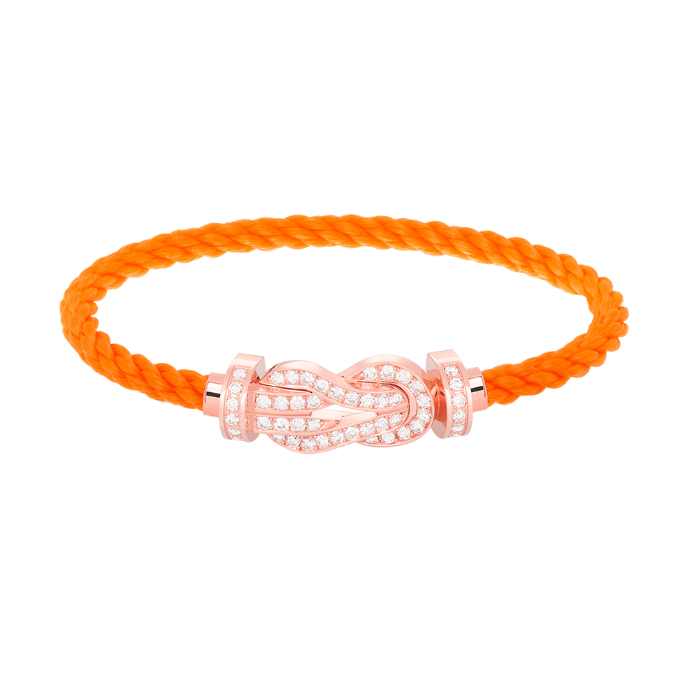 [Kincade Jewelrys]CHANCE LARGE 8 FIGURE BUCKLE FULL DIAMOND BRACELET ROSE GOLD