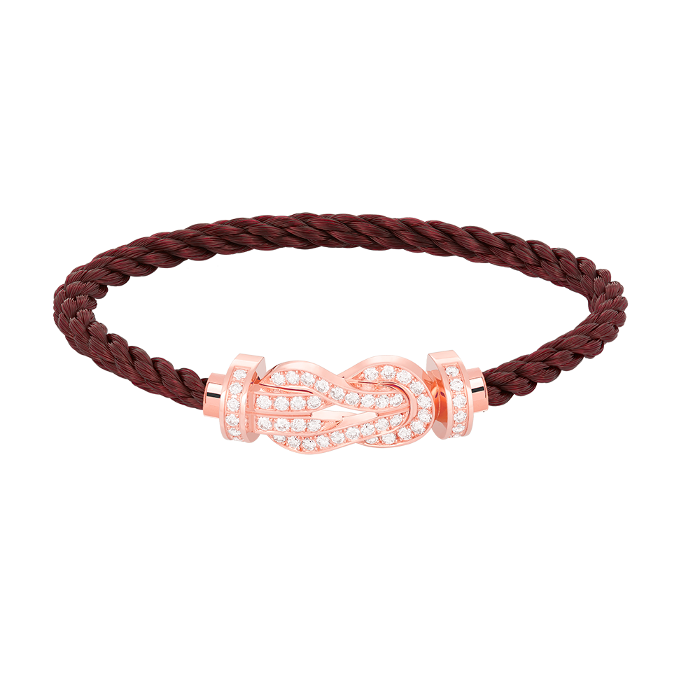 [Kincade Jewelrys]CHANCE LARGE 8 FIGURE BUCKLE FULL DIAMOND BRACELET ROSE GOLD
