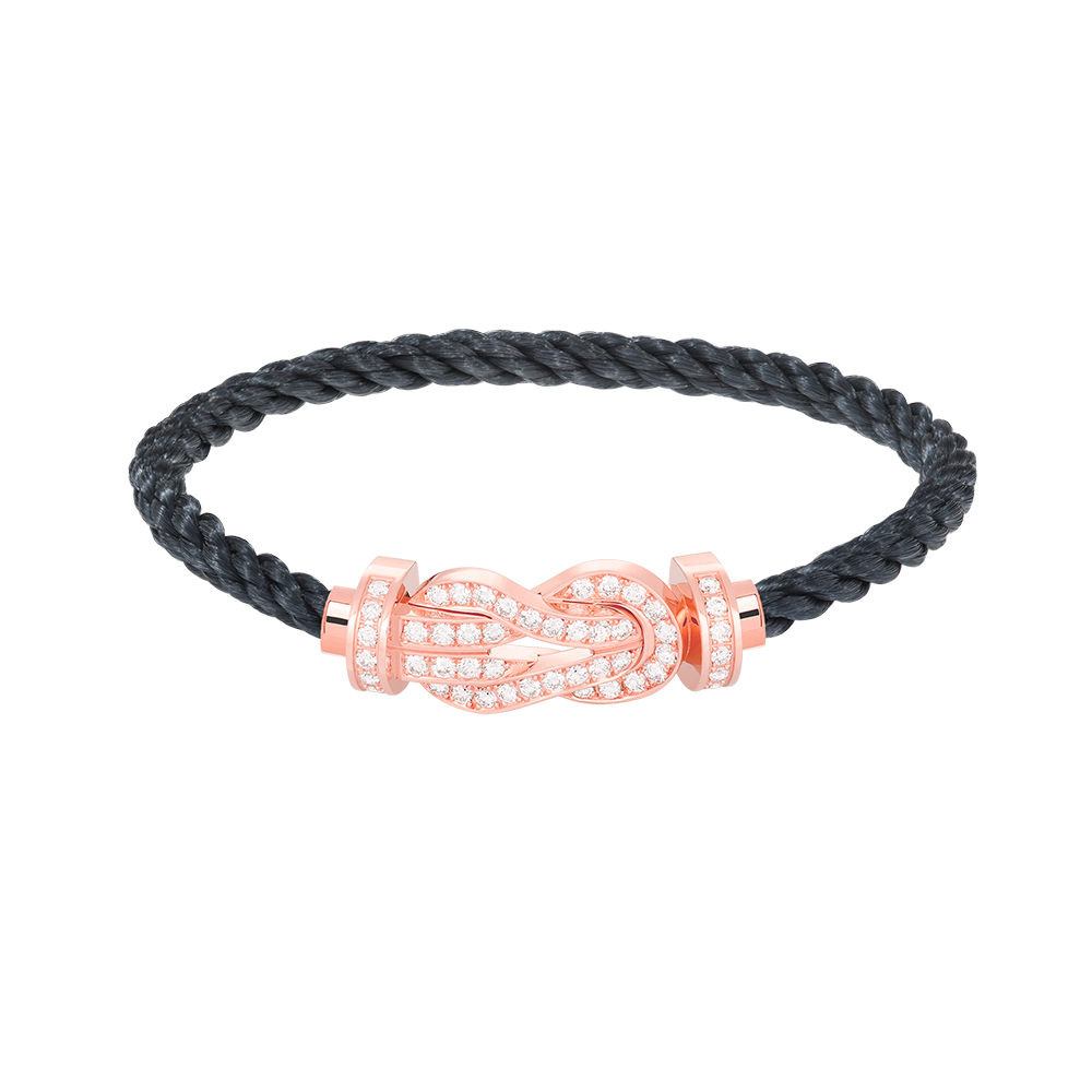 [Kincade Jewelrys]CHANCE LARGE 8 FIGURE BUCKLE FULL DIAMOND BRACELET ROSE GOLD
