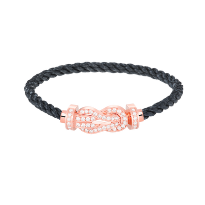 [Kincade Jewelrys]CHANCE LARGE 8 FIGURE BUCKLE FULL DIAMOND BRACELET ROSE GOLD