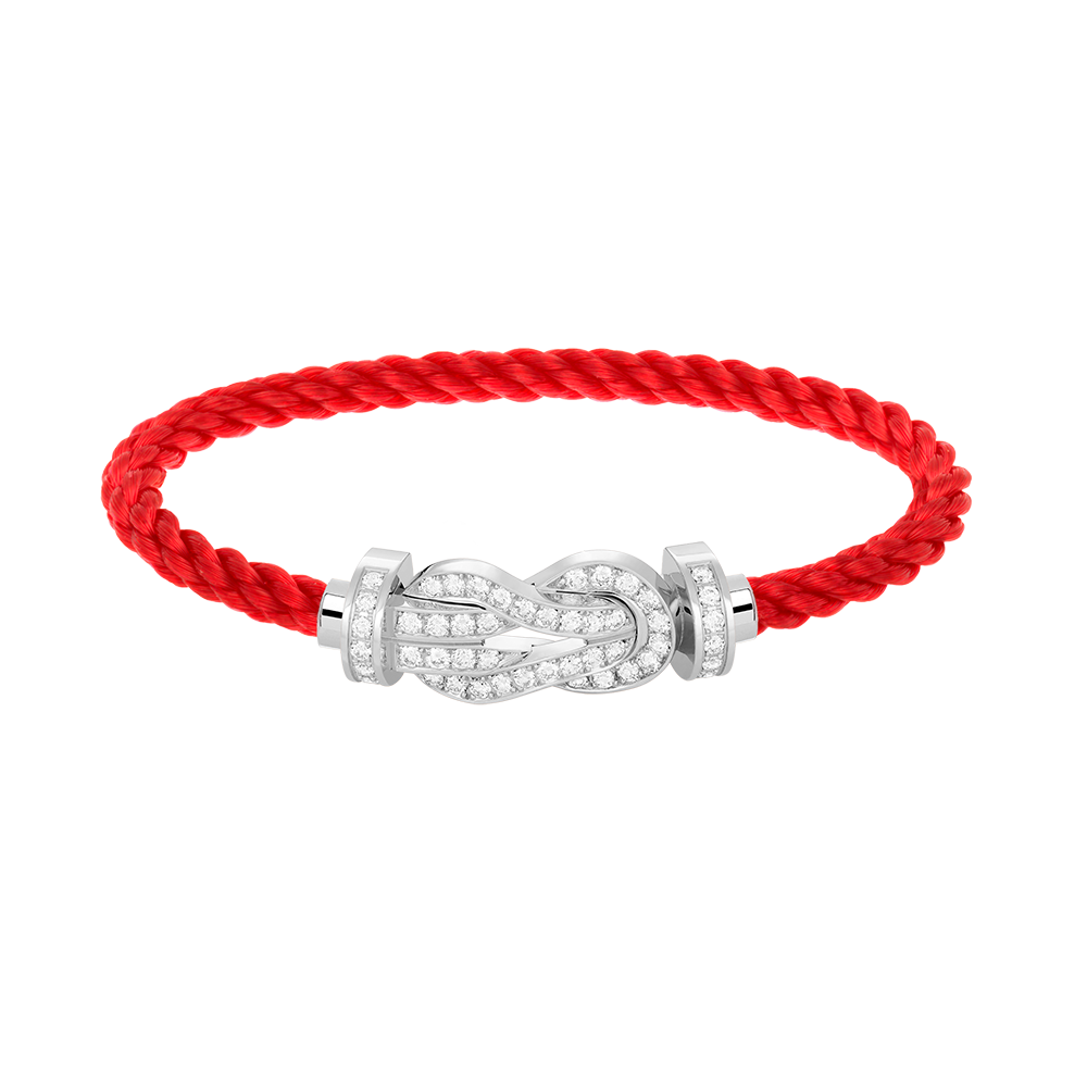 [Kincade Jewelrys]CHANCE LARGE 8 FIGURE BUCKLE FULL DIAMOND BRACELET SILVER