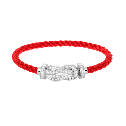 [Kincade Jewelrys]CHANCE LARGE 8 FIGURE BUCKLE FULL DIAMOND BRACELET SILVER