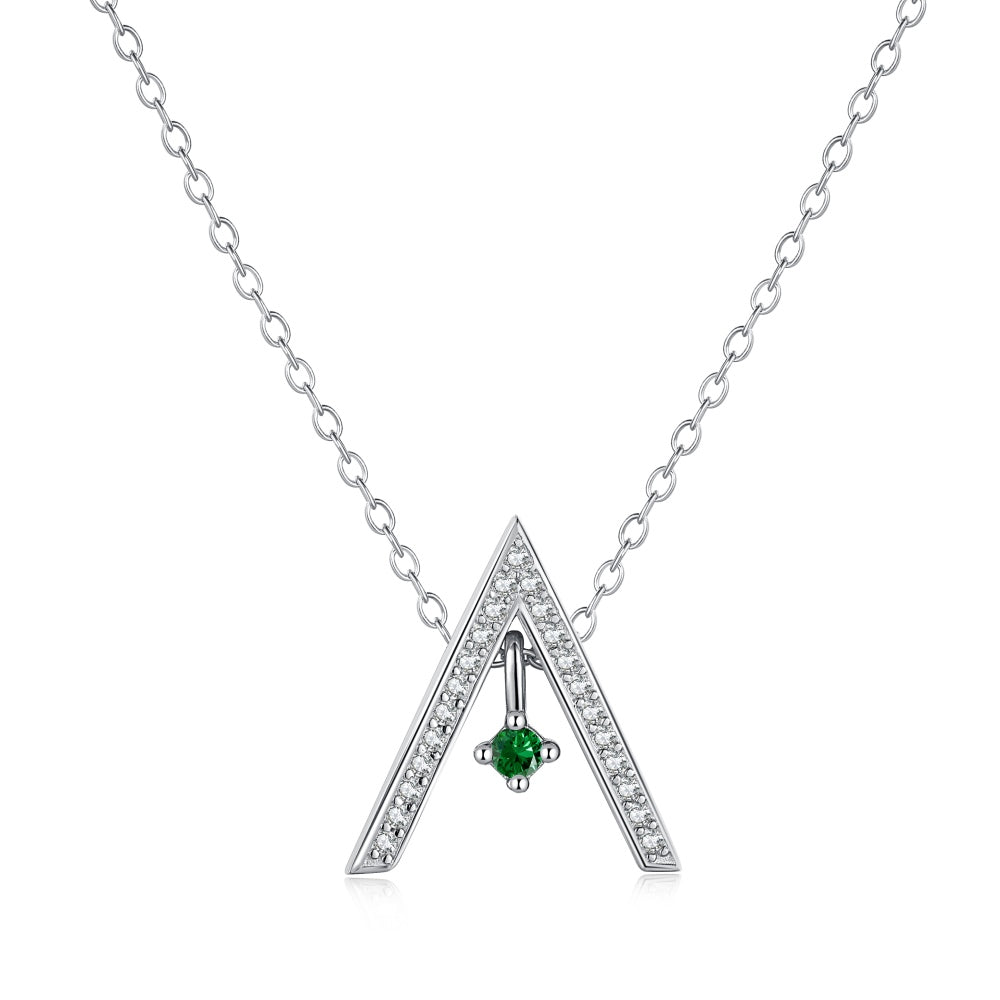 [Kincade Jewelery]Sparkling "A" Shape Necklace