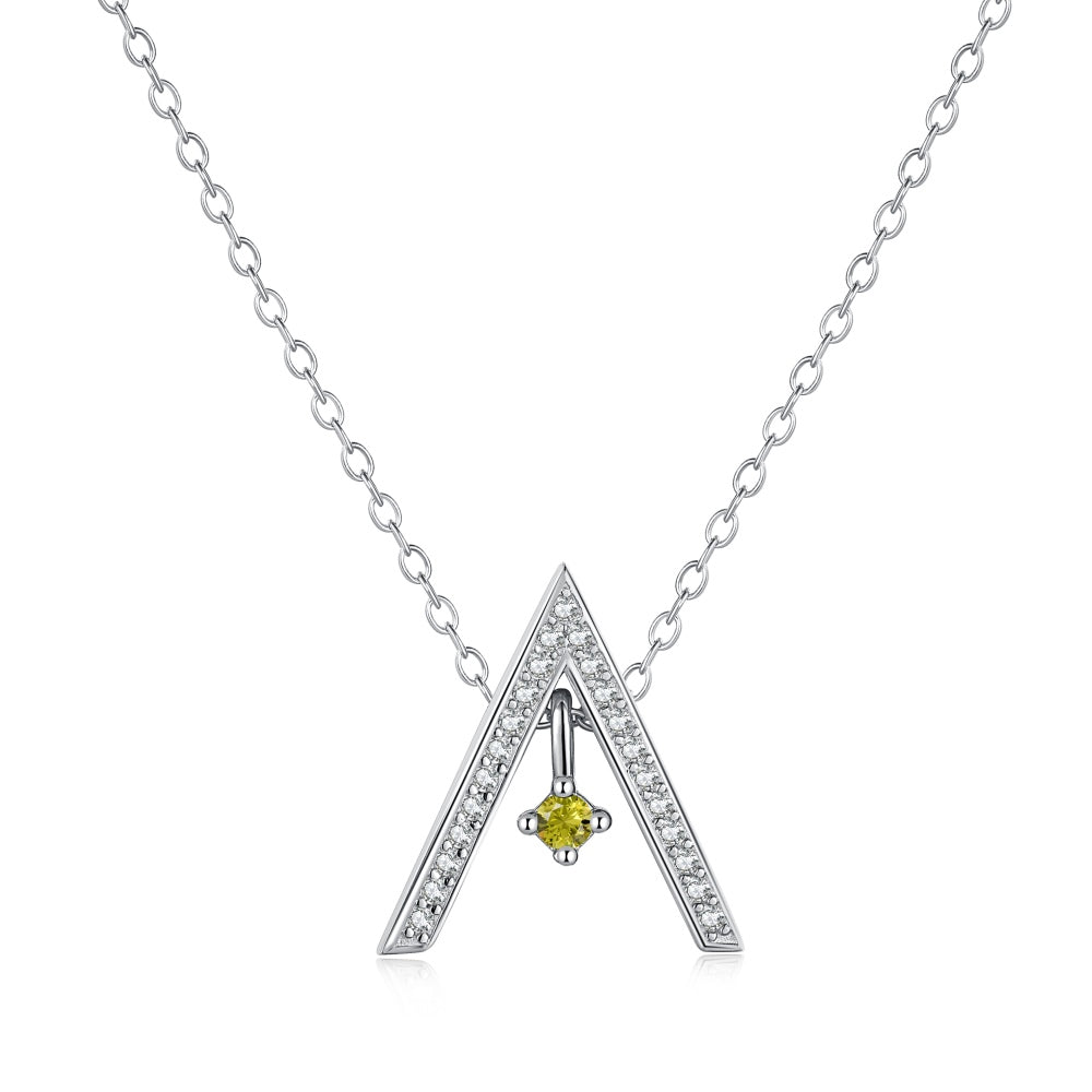 [Kincade Jewelery]Sparkling "A" Shape Necklace