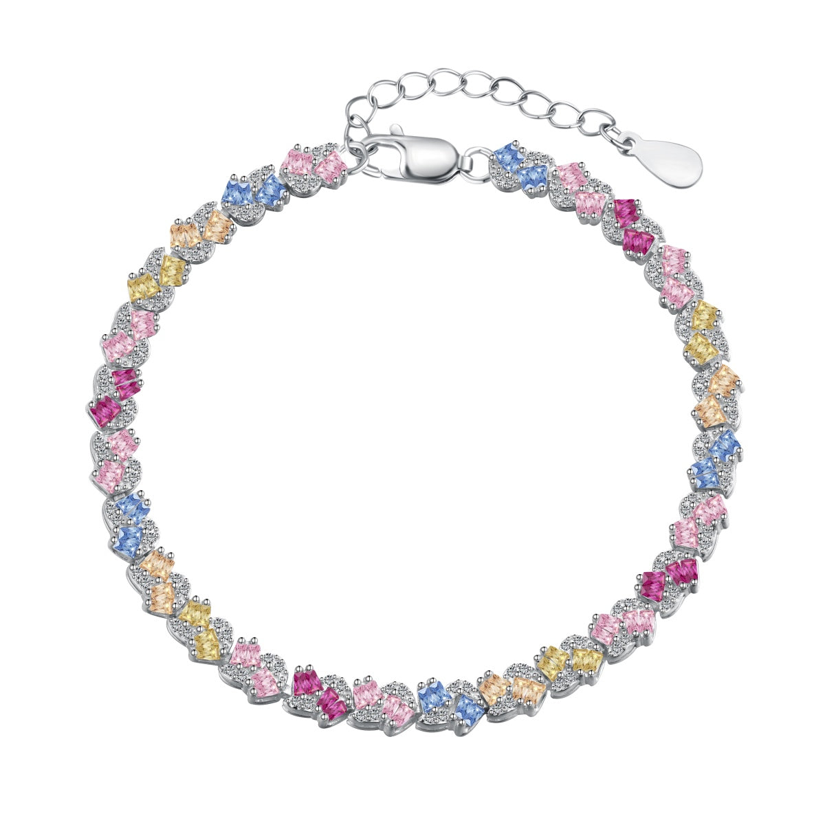[Kincade Jewelery]Ornate Colorful Flower Shape Party Bracelet