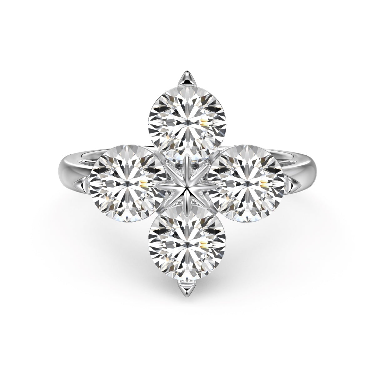 [Kincade Jewelery]Four-Leaf Kincade Eight-Pointed Star Ring