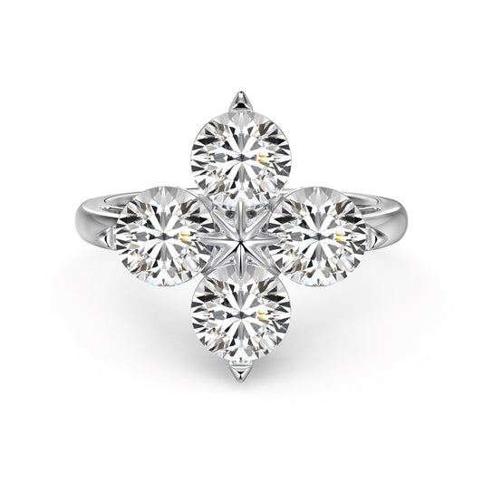 [Kincade Jewelery]Four-Leaf Kincade Eight-Pointed Star Ring