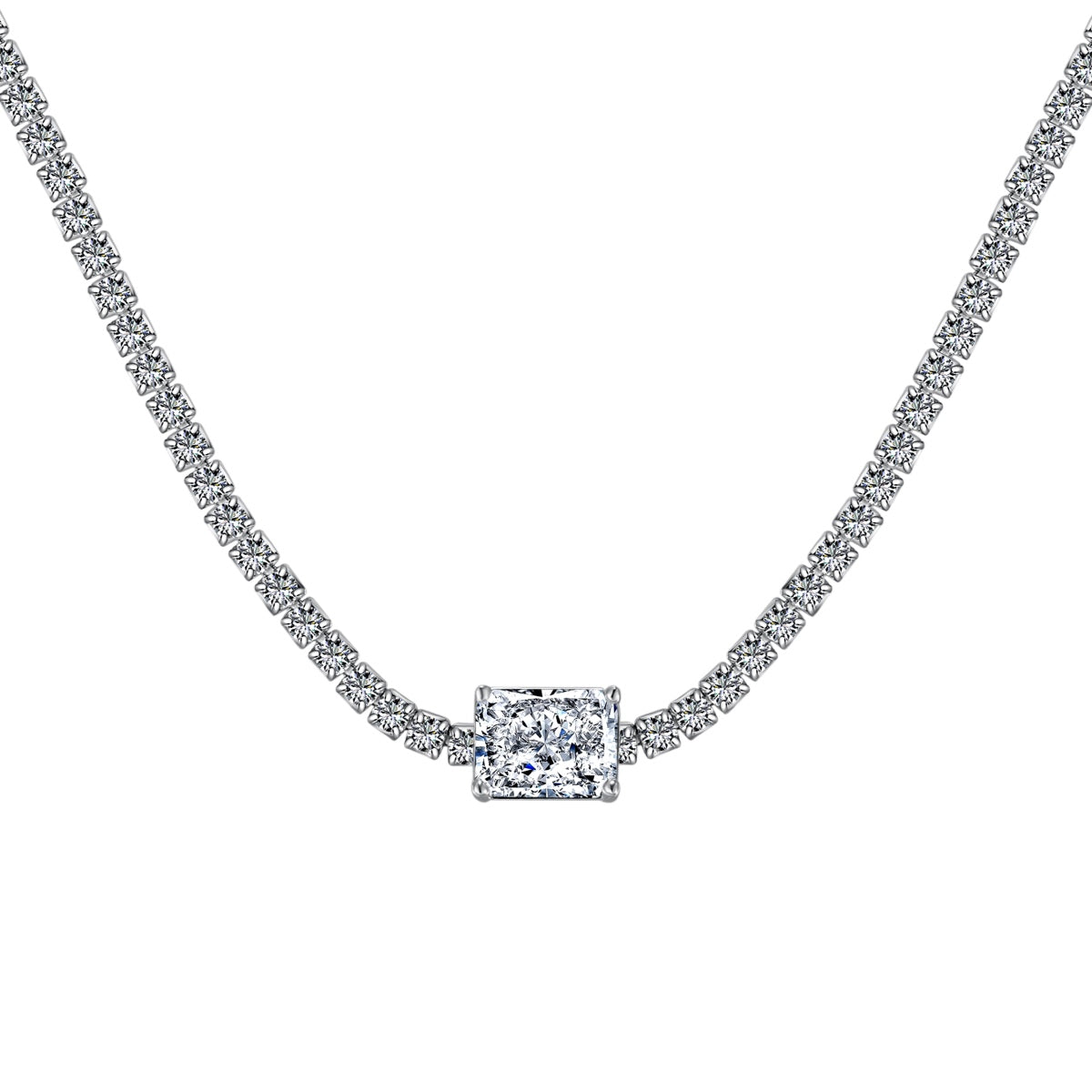 [Kincade Jewelery]2.0 carat Ornate Emerald Cut Necklace