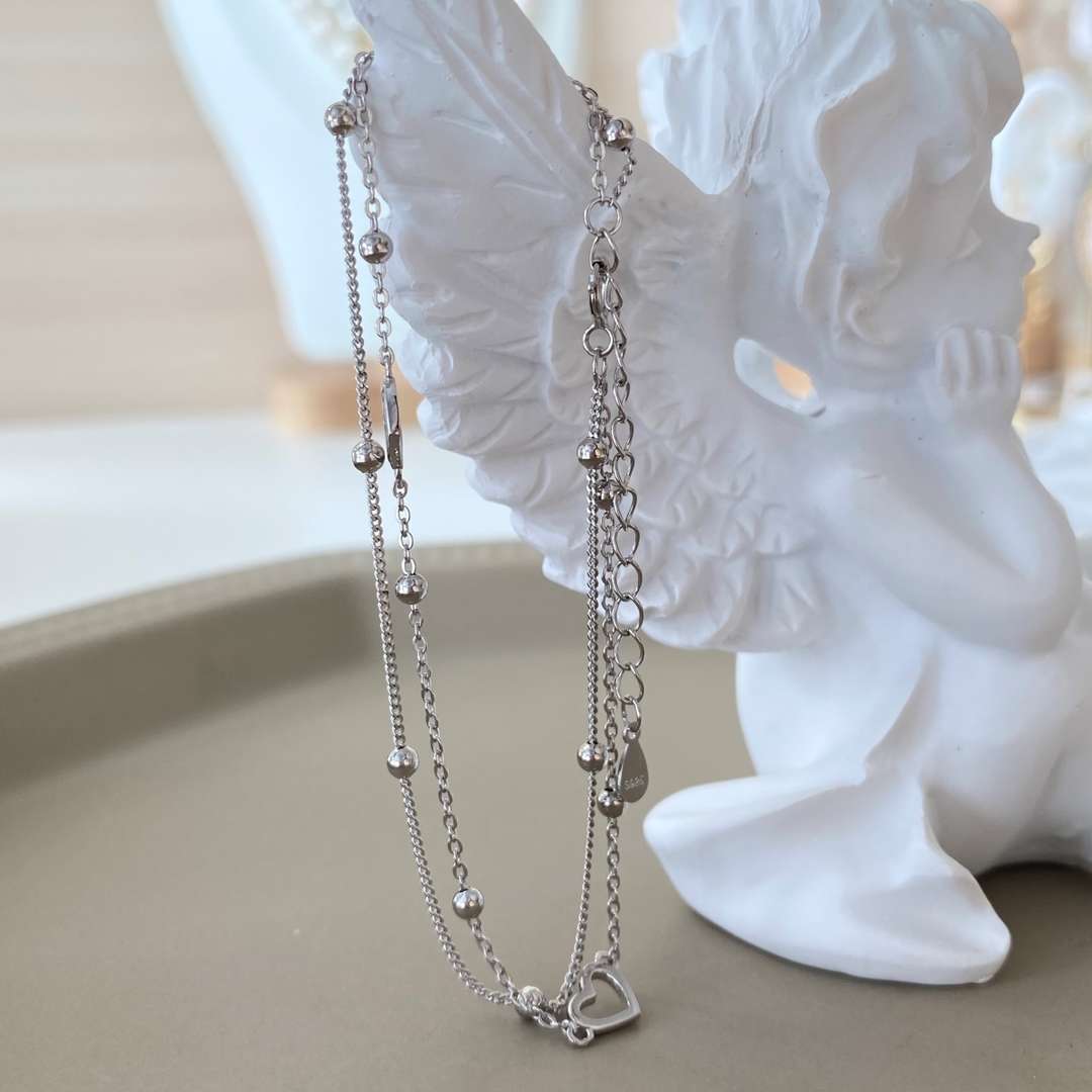 [Kincade Jewelery]Dainty Double Layer Love Heart Bracelet