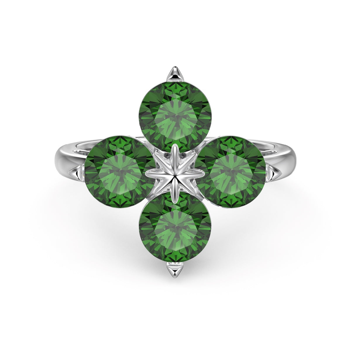 [Kincade Jewelery]Four-Leaf Kincade Eight-Pointed Star Ring