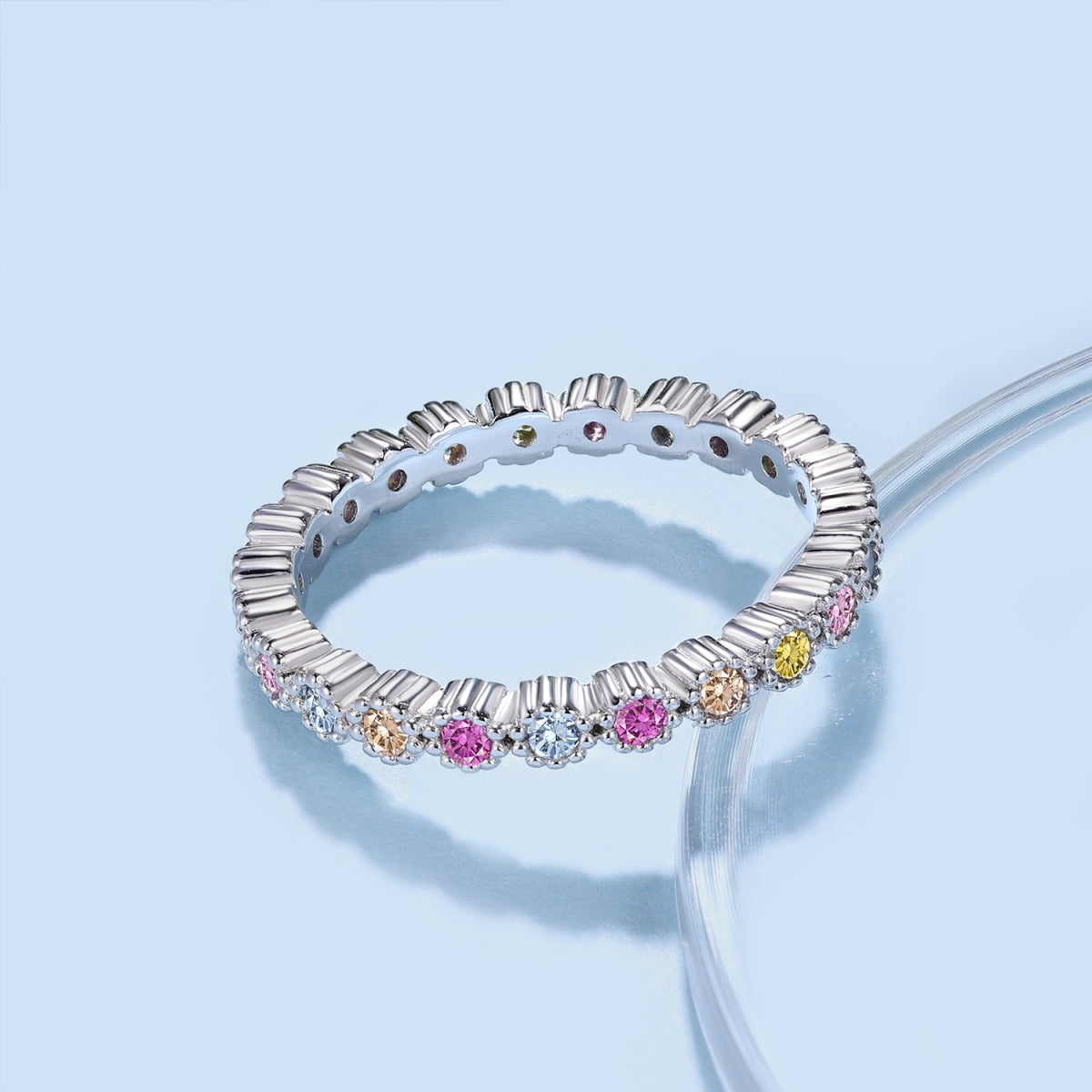 [Kincade Jewelery]Unique Scintillating Round Cut Daily Ring