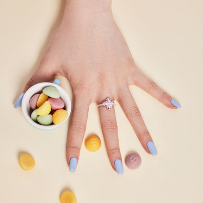 [Kincade Jewelery]Luxurious Colorful Flower Shape Banquet Ring