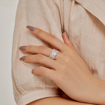 [Kincade Jewelery]Luxurious Colorful Radiant Cut Daily Ring