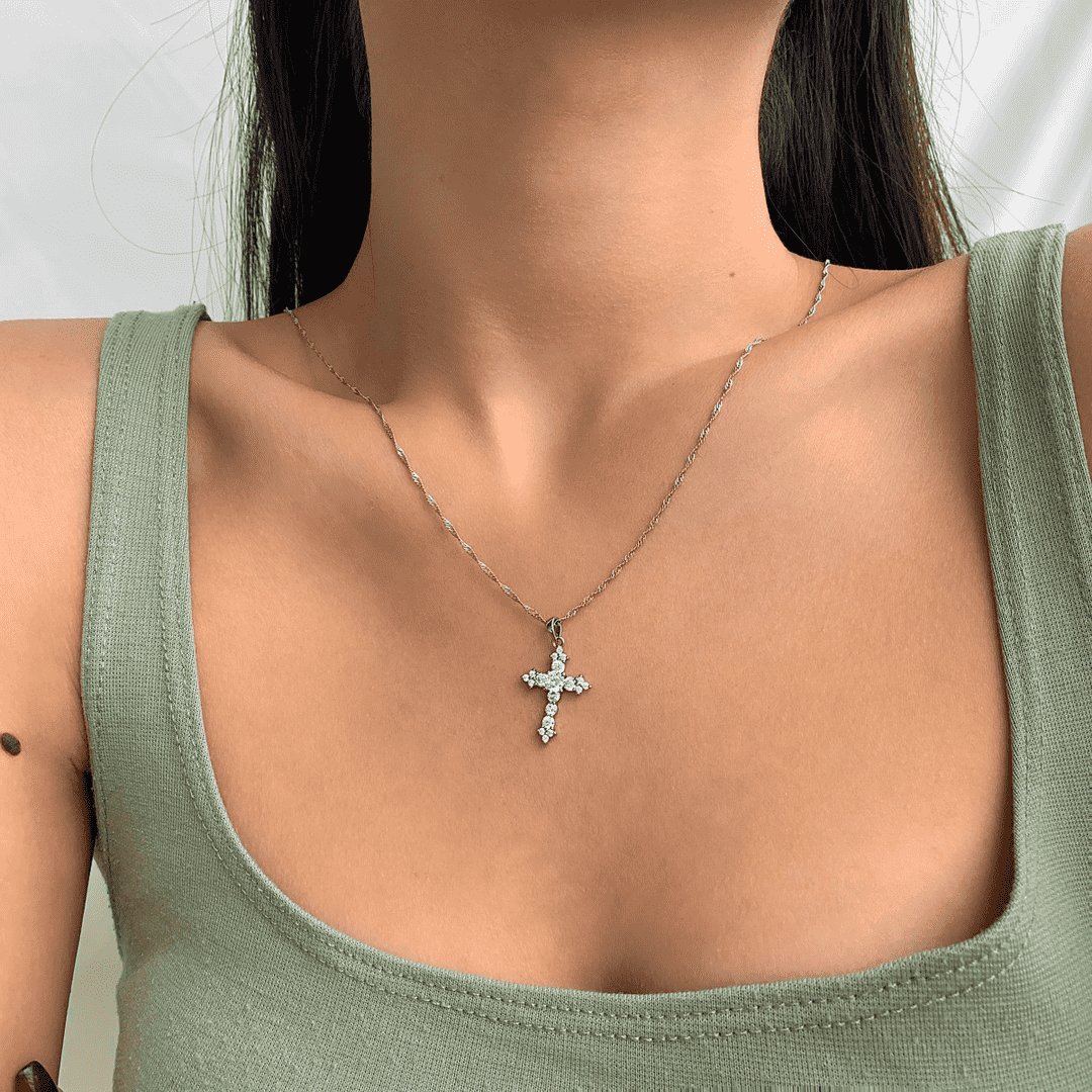 [Kincade Jewelery]Delicate Cross Shape Necklace