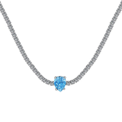 [Kincade Jewelery]1.0 carat Unique Pear Cut Tennis Necklace
