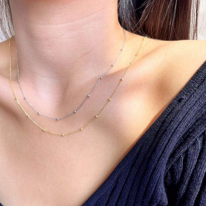 [Kincade Jewelery]Small Bead Clavicle Chain Simple Necklace