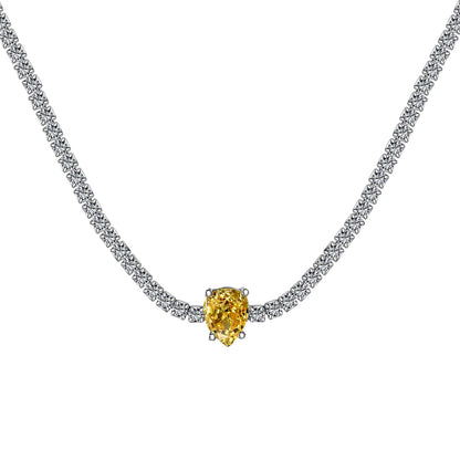 [Kincade Jewelery]1.0 carat Unique Pear Cut Tennis Necklace
