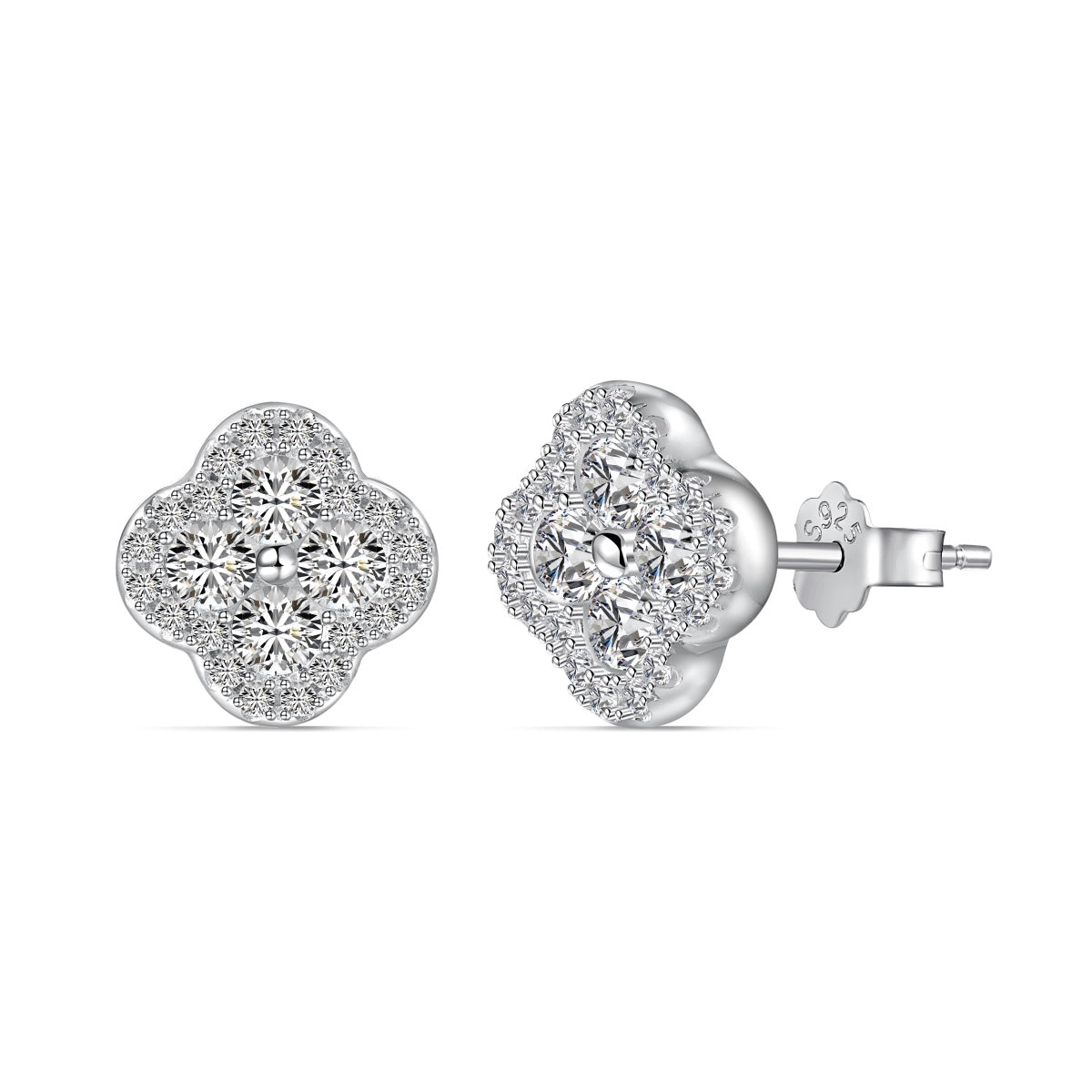 [Kincade Jewelery]Four-Leaf Kincade Flower Shaped Earrings