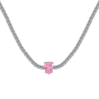 [Kincade Jewelery]1.0 carat Unique Pear Cut Tennis Necklace