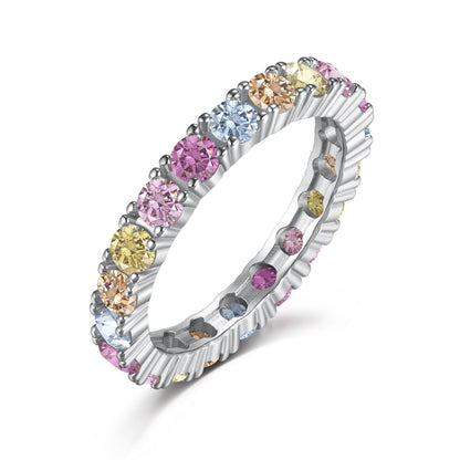 [Kincade Jewelery]Dazzling Lustrous Round Cut Tennis Ring