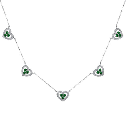 [Kincade Jewelery]Sparkling Five Heart Necklace