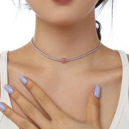 [Kincade Jewelrys]1.0 Carat Shining Oval Cut Necklace