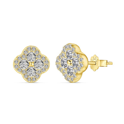 [Kincade Jewelery]Four-Leaf Kincade Flower Shaped Earrings