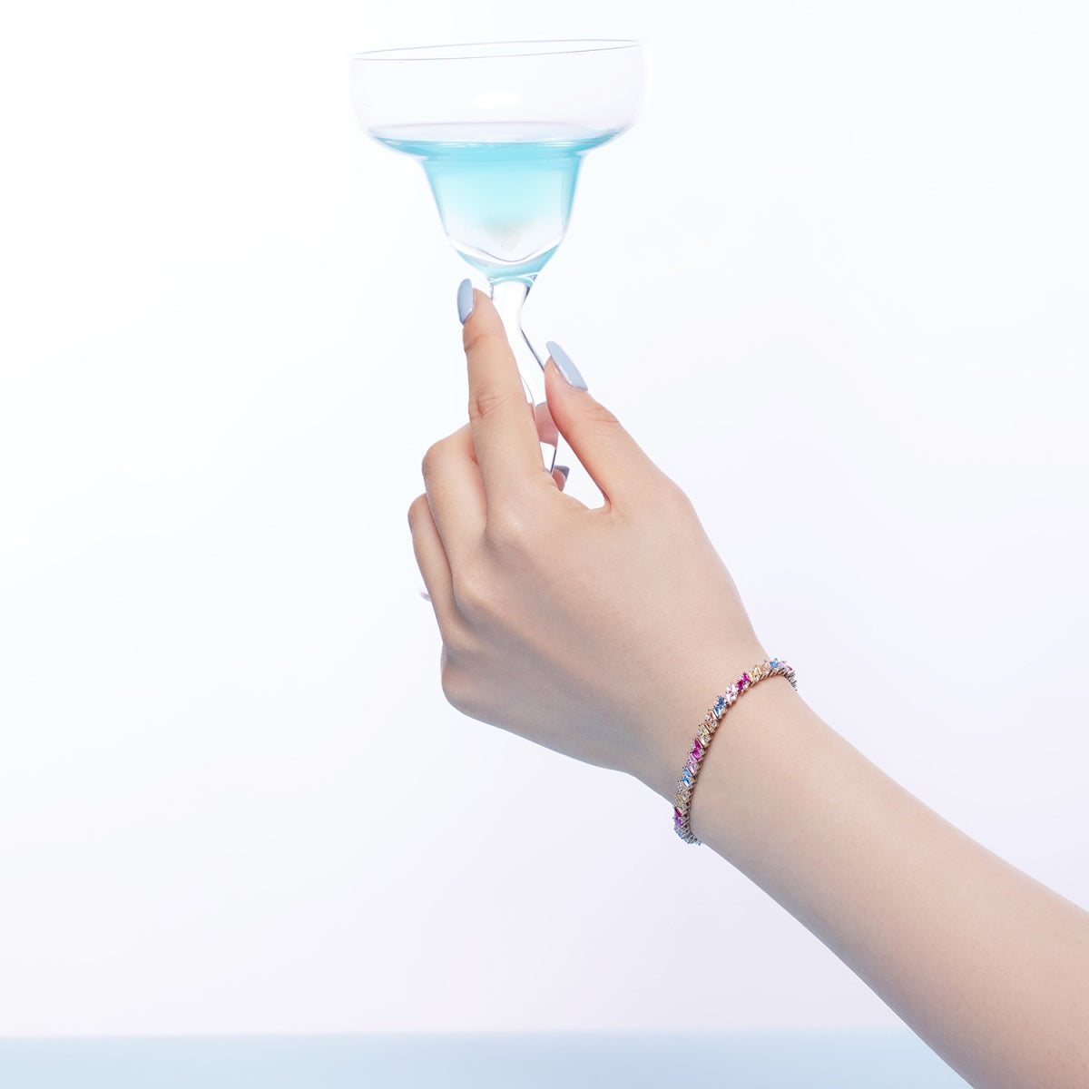 [Kincade Jewelery]Ornate Sparkling Multi Cut Party Bracelet