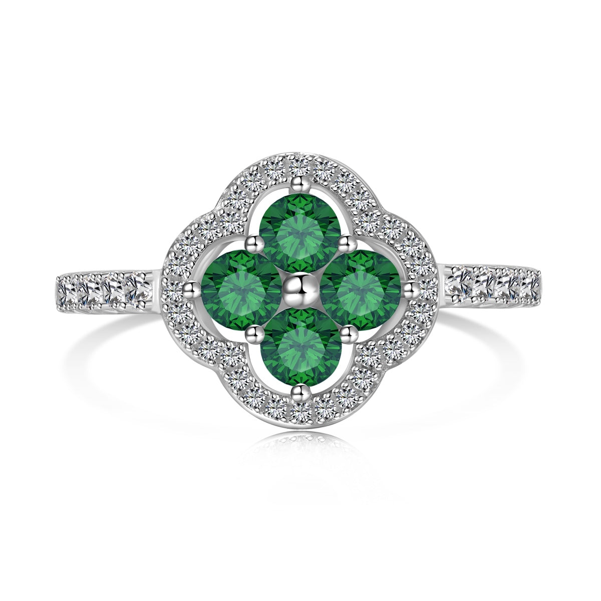 [Kincade Jewelery]Four Leaf Kincade Flower Design Ring