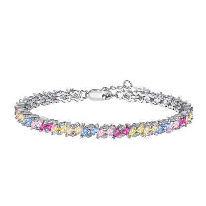[Kincade Jewelery]Ornate Sparkling Multi Cut Party Bracelet