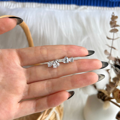 [Kincade Jewelery]Double Heart-Shape Classic Princess Style Earrings