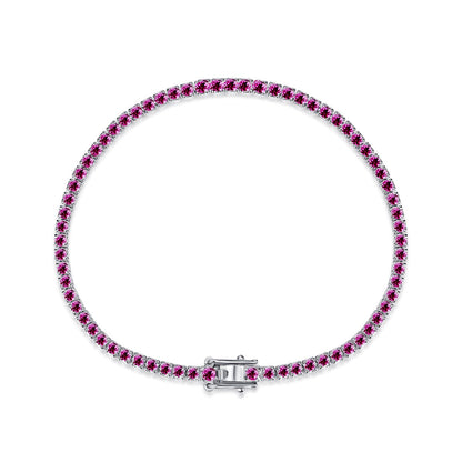[Kincade Jewelery]Dazzling Colorful Round Cut Daily Bracelet