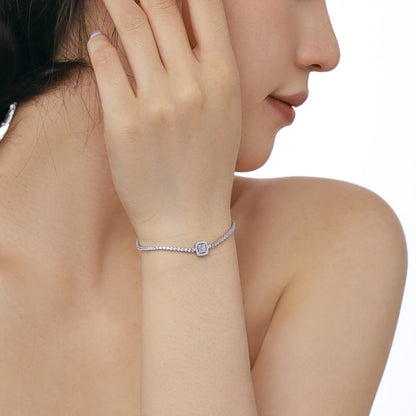 [Kincade Jewelery]Luxurious Dazzling Square Shape Banquet Bracelet