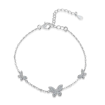 [Kincade Jewelery]Delicate Butterfly Pendant Bracelet