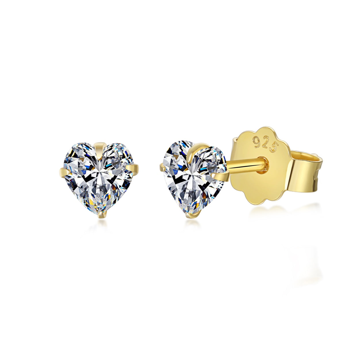 [Kincade Jewelery]Sparkling Heart Shaped Simple Earrings