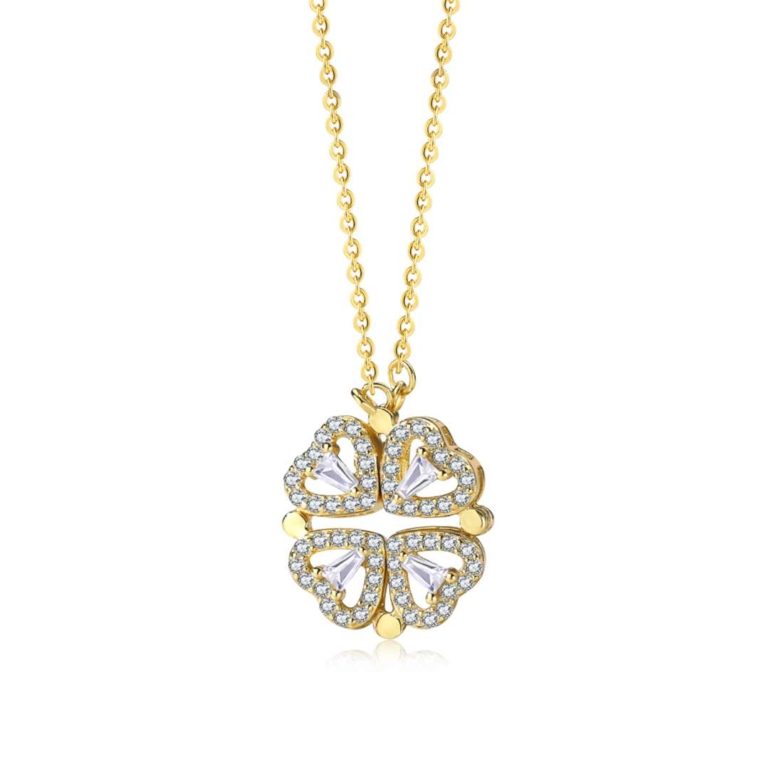 [Kincade Jewelery]Ornate Heart Cut Flower Shape Necklace