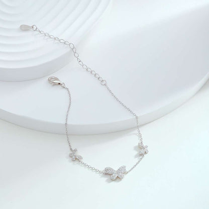 [Kincade Jewelery]Delicate Butterfly Pendant Bracelet