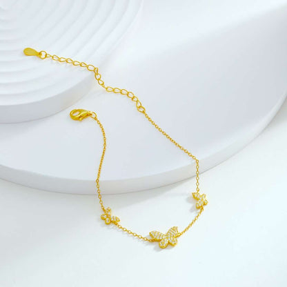 [Kincade Jewelery]Delicate Butterfly Pendant Bracelet