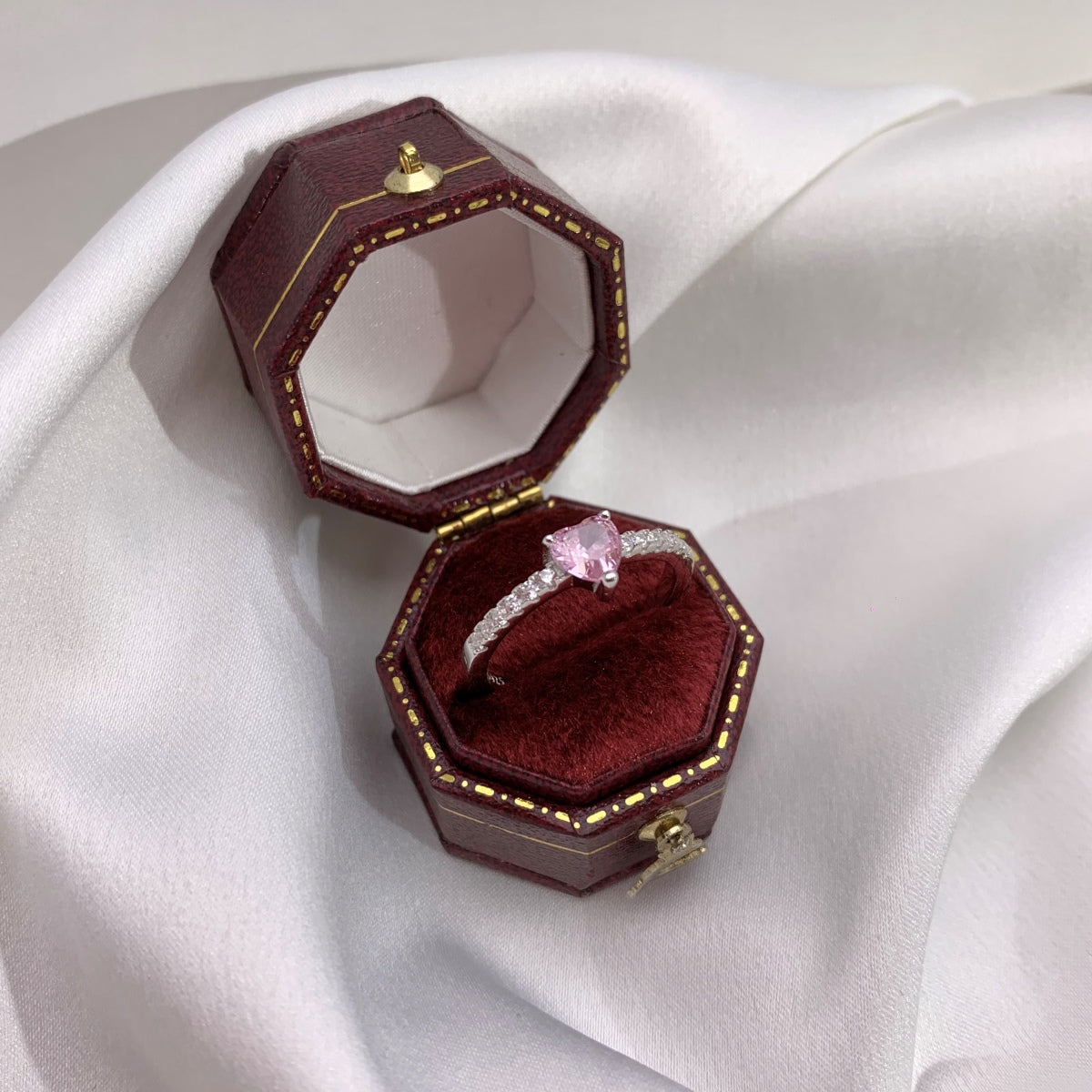 [Kincade Jewelery]0.5 Carat CaratEternity Charming Heart Shape Lover Ring