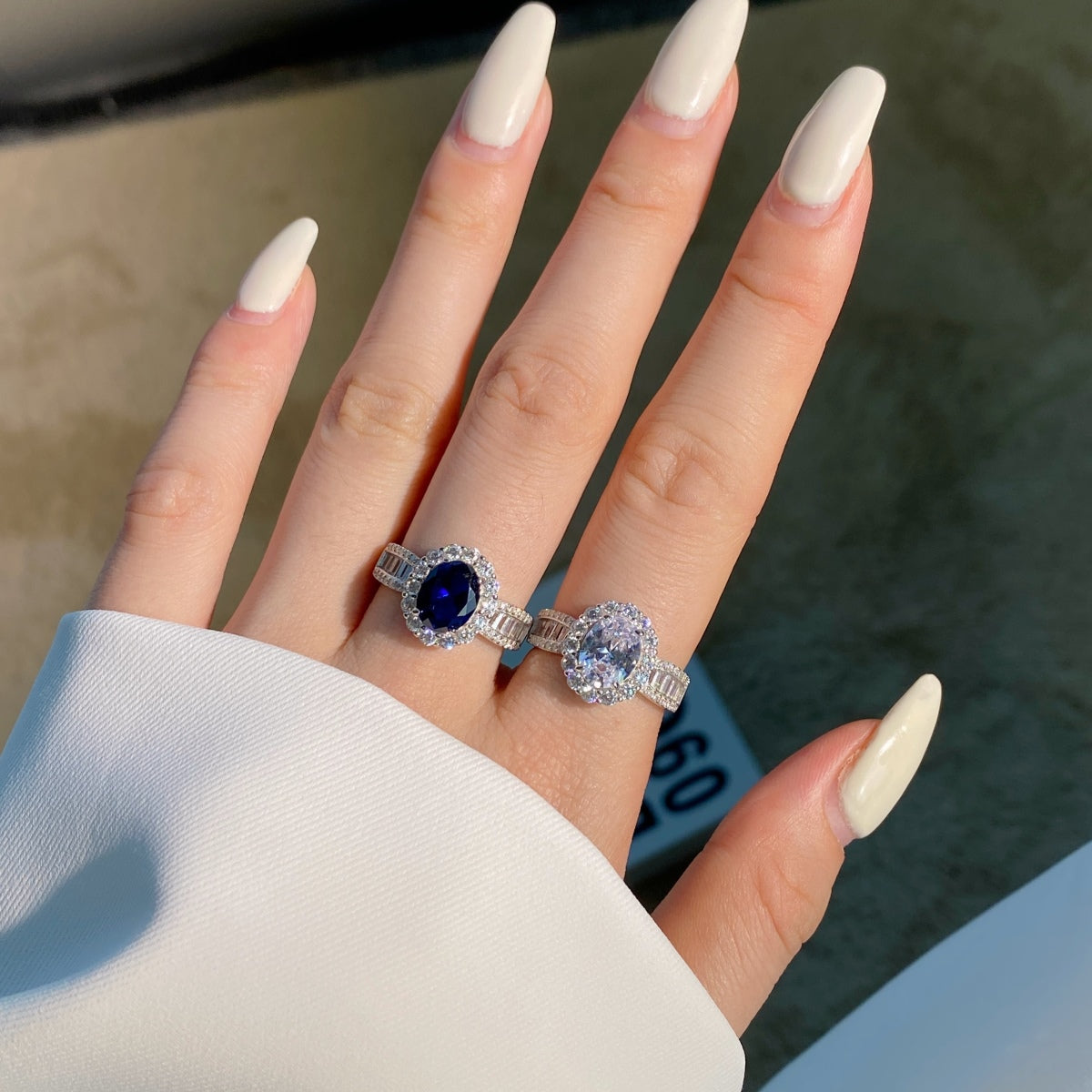[Kincade Jewelrys]1.5 Carat Dazzling Charming Oval Cut Banquet Ring