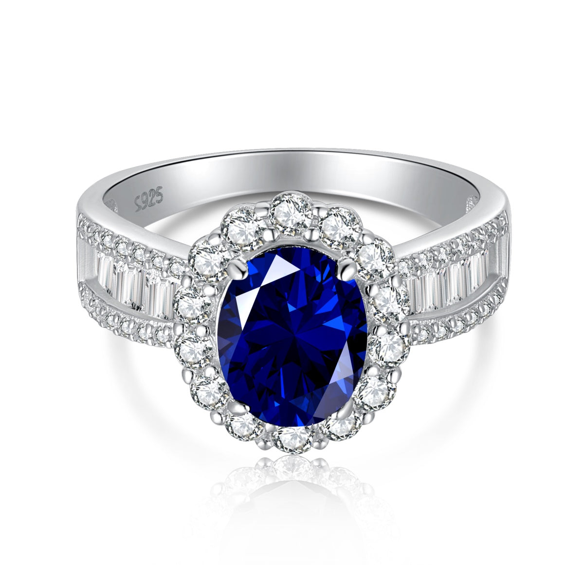 [Kincade Jewelery]1.5 Carat Dazzling Charming Oval Cut Banquet Ring