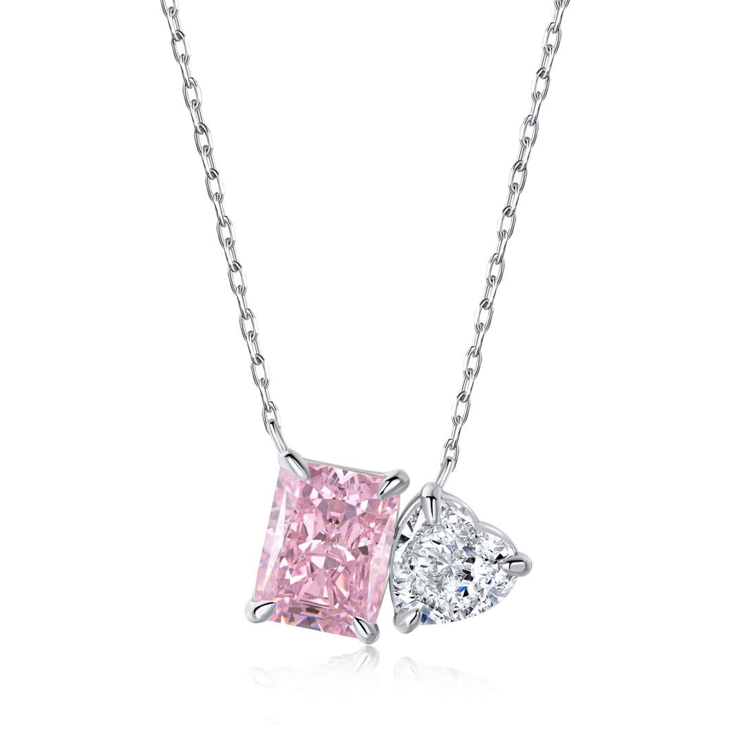 [Kincade Jewelery]Dazzling Square & Heart Shape Necklace